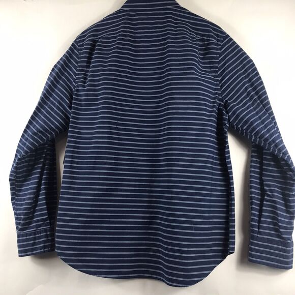 Nautica Mens LS Horizontal Striped Shirt Classic Fit Blue Sz Large $69.50 - Picture 5 of 5